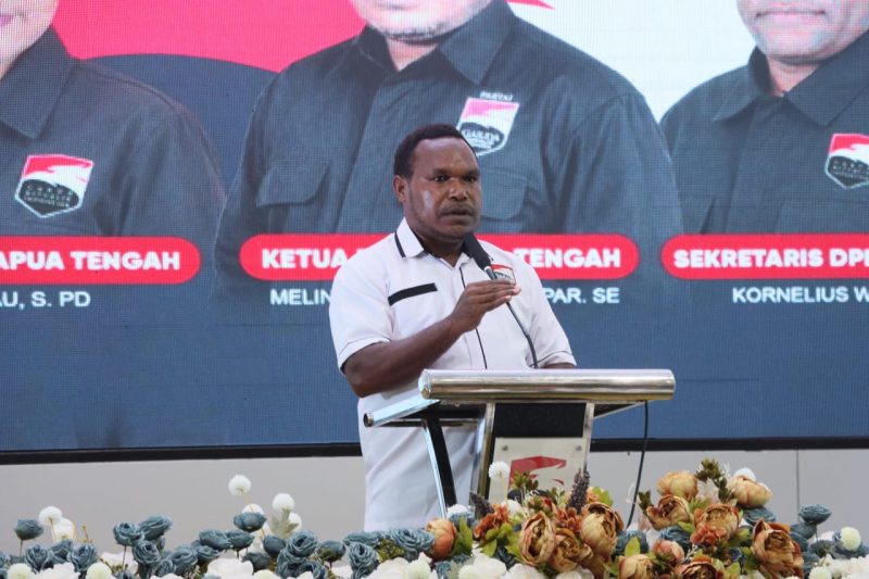 Ketua DPD Partai Garuda Provinsi Papua Tengah, Melinus Kobogau, mendukung pembentukan Satgas Karhutla dan meminta pemerintah mempercepat penanganan kebakaran hutan dan lahan di Papua Tengah. Dok-pri