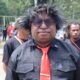 WKepala Suku Besar Wate, Otis Monei, saat memberikan keterangan pers usai penundaan Rapat Koordinasi terkait sengketa lahan adat di Ruang Rapat AKD DPRPT, Nabire, Kamis (3/9/2026). Dok- Alvira CM